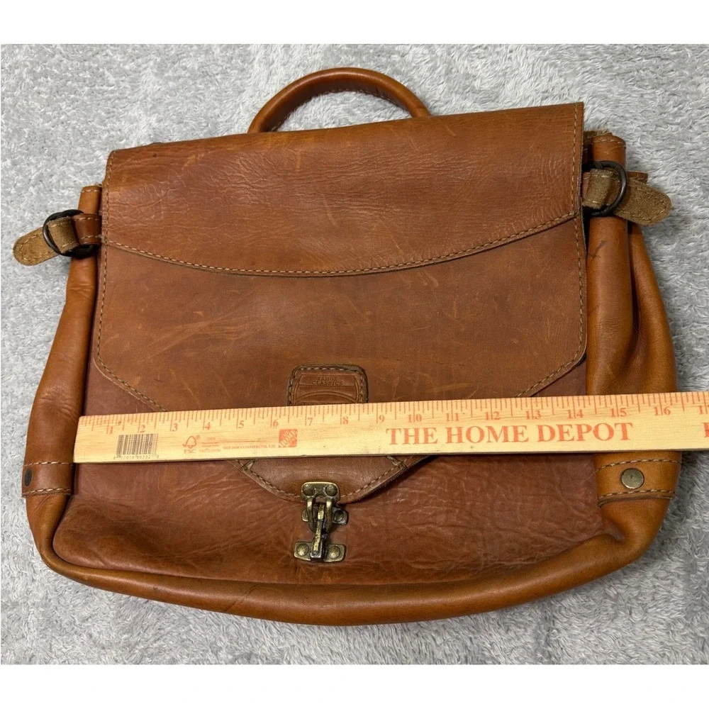 Tahoe Classics Brown Bag Co Saddle Leather Briefcase Messenger Bag Made In USA
